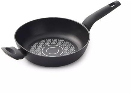 Betty Bossi Bratpfanne 28 cm mit hohem Rand & Gegengriff – Antihaftbeschichtet, Aluminium Pfanne für Induktion, Gas & alle Herdarten, backofengeeignet bis 130 °C, robuste Pfanne für schonendes Braten