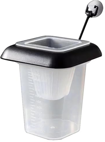 Youding Coupe à Nourriture d'Aquarium - Réservoir à Appâts Flottant avec Ventouse - Distributeur de Nourriture à Poissons - pour Appâts Vivants Alimentation Quotidienne et Rangement Bassin Eau Douce