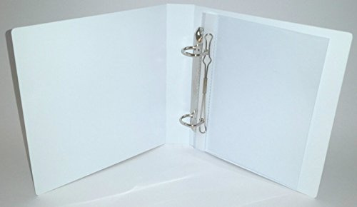 PS-Handelshaus 5x A6 Ringordner weiß + 100x Prospekthüllen 160my | Extra starke Hüllen (0,16mm), Glasklar, Ringbuch mit Drahtniederhalter, Ordner mit Überbreite, Dokumentenecht, 5er-Set