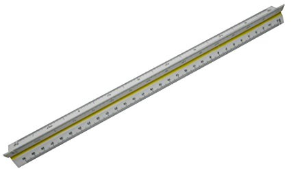 Dreikantmaßstab Dreiecklineal Maschinenbau Lineal Maßstab 1:20 bis 1:125 (0231)