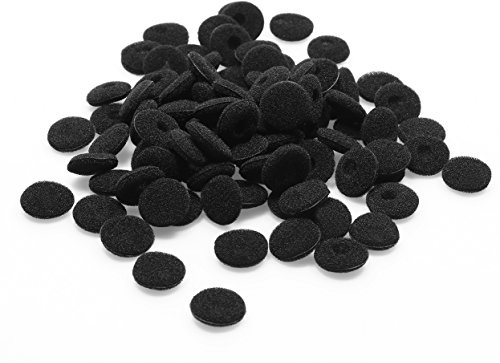 Shapenty Black Soft Foam Earbuds Cushions Earphone Headphone Cap Protector Sponge Ear Pads Cover Replacement, 100PCS