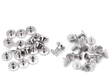 20pcs Rivets Écrous En Laiton À Tête Plate 5mm Pour Artisanat Cuir Sangle Poignée Sac Accessoires