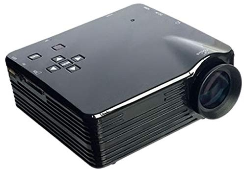 Miniproyector CGOLDENWALL de 400 lúmenes, proyector de haz de película de grado empresarial con puertos VGA HDMI USB SD AV para entretenimiento en el hogar, uso comercial
