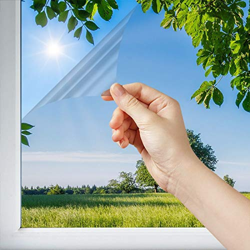 DIMEXACT Sonnen-/Wärmeschutzfolie für Fenster und Glasscheiben, Innenmontage für Flächen unter 1,2 m2, Transparent - 45% Reduzierung der Sonneneinstrahlung, Breite bis zu 1,52 m, Rolle