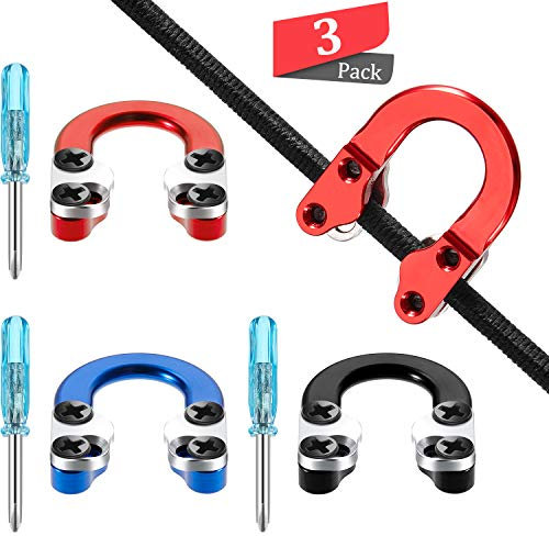 Mudder 3 Sets Compoundbogen Set Erwachsene D Schlaufe Compoundbogen Metall D Schlaufe Metall D Ringschnalle Entriegelungsschleife mit Schraubendreher