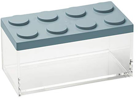 OMADA Design Contenitore mattoncino per alimenti rettangolare da 1,5L con coperchio impilabile e recipiente trasparente di alta qualità - Linea Brickstore