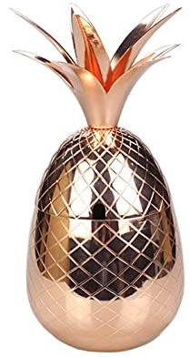 Seau À Glace Léger, Cocktail D'ananas En Acier Inoxydable Tasses De Cuivre En Métal 900 Ml Avec Outil De Barre De Tasses Pour Les Fêtes, Bar Et Barre À La Maison