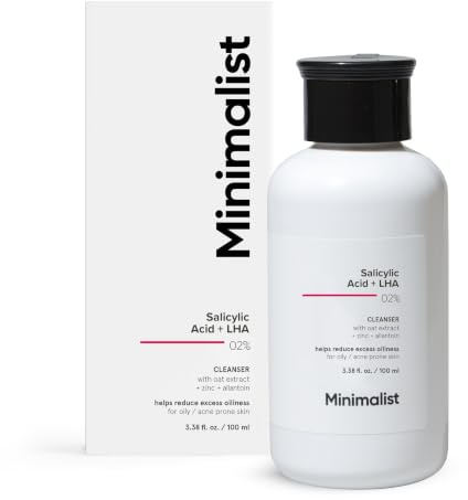 Minimalist Gesichtsreinigung mit 2% Salicylsäure für fettige Haut | Sulfatfreier Anti-Akne-Gesichtsreiniger mit LHA & Zink für Akne oder Pickel | Männer & Frauen, 100 ml (1er Pack)