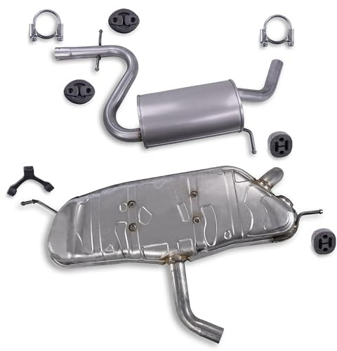BESTPRICE ATP Auspuff Schalldämpfer Set 1x Mittelschalldämpfer, 1x | Kompatibel mit: VW GOLF PLUS V, GOLF V