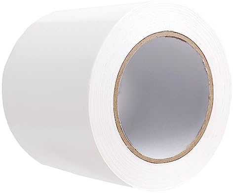 Autrends Vapor Barrier Tape, 4 Inch x 200 Feet Polyethylene Tape Sealing Moisture Barrier Seam, Seal Tape for Crawl Space, Underlayment, Marine Use, White Insulation Tape, Waterproof