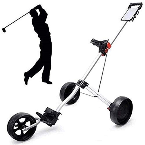 Mehrzweck-Golf-Push-Wagen, Golf-Trolley, Faltbarer Golf-Trolley, 3 Räder, Leichter Golf-Buggy, schnelles Öffnen und Schließen, zusammenklappbarer Golf-Caddy, Golf-Push/Pull-Wagen