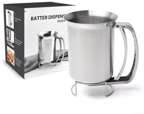 PETSTIBLE Batter Dispenser, Cake Cupcake Dough Dispenser Baking Tools Piston Funnel With Support Funnels