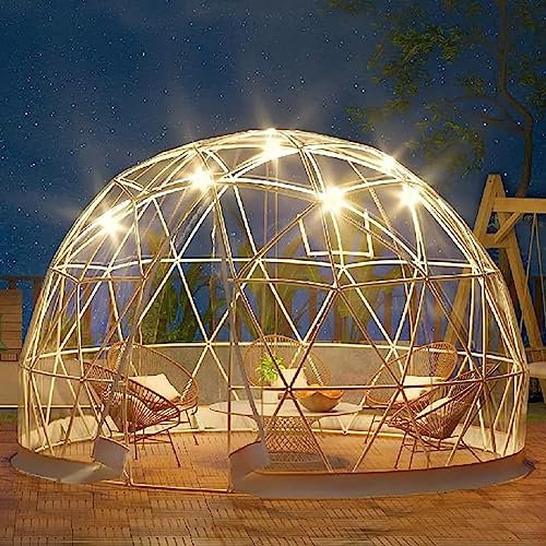 Bubble Tent Dome House, Outdoor 5-7 Personen Bubble Iglu-Zelt, 3,6 m Kuppelhaus, Campingzelt, mit PVC-Abdeckung, Tür und Fenstern für Outdoor-Essen, Hinterhof, Camping, Sternenbeobachtung