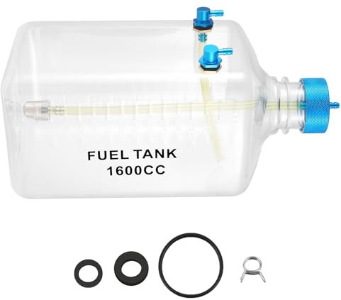 Clyictz Depósito de combustible de plástico transparente de 1600 cc CNC para avión RC Gas y Nitro