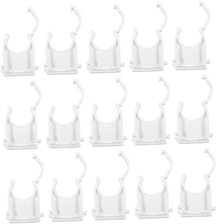 Homoyoyo 100 Clips de Fixation en Pvc Blanc pour Tube 1 Pouce, Colliers de Serrage Polyvalents pour Projets de Plomberie, Lot de 100 Pièces pour Montage Sécurisé