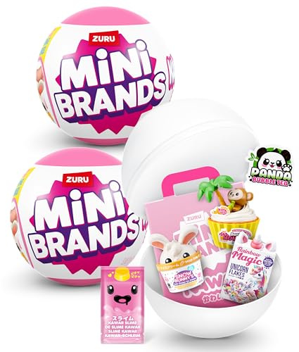 Mini Brands Kawaii Kapsel von ZURU, Überraschungs-Kawaii-Minis zum Sammeln, Blindverpackung, Sammelartikel mit japanischem Thema (2 Kapseln), 2 Capsules