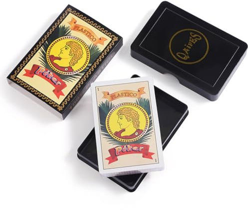 Kartenspiel, spanische Spielkarten, Waterproof Plastic Playing Cards, wasserdichte Spielkarten Pokerkarten für das Geschenkpartyspiel, Design Mit klassischer Karte, Spanisches Deck mit 50 Karten