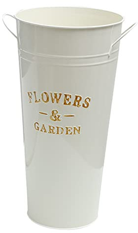 Gogogmee Blumentopf Aus Eisen Blumeneimer Für Pflanzen Retro-Design Mit Griff Für Fensterbank Oder Schreibtisch Zimmerdekoration