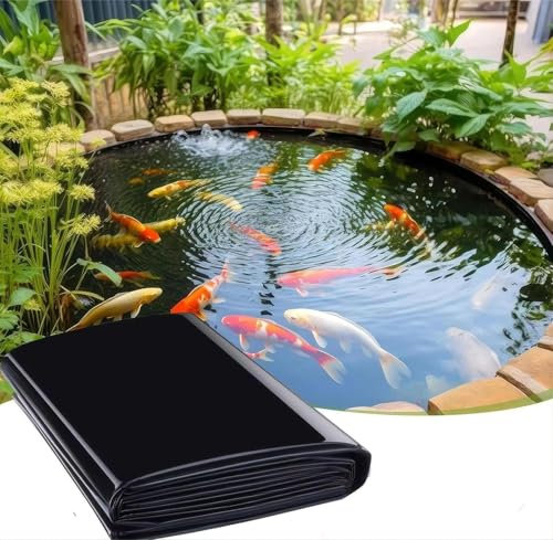 Undurchlässige Teichfolie für natürlich aussehende Teiche, Wasserfall, Koiteiche und Wassergarten, 0,5 mm Dicke, 3 m x 6 m