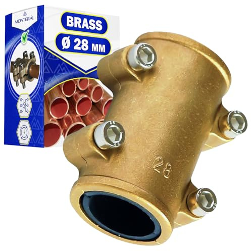 Abrazadera Tapaporos para Tubo de Cobre Ø28 mm de Latón - MONTERAL