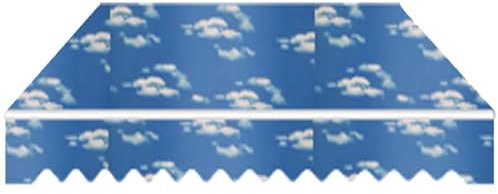 Tenda da sole impermeabile per esterni, in tessuto, con mantovana, per giardino, negozio e ristorante, blu, 2,5 x 2,5 m