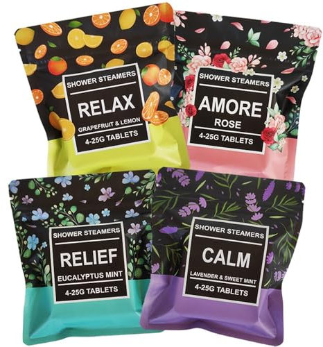 LAKIYING Vaporizzatori da doccia Compresse di aromaterapia Vapore Profumo Spa Bombe da bagno per la stanchezza Stress Relief Sonno Relax Rinfrescante Vaporizzatori da doccia per le donne Regali Set