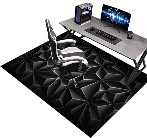KQIEJUY Alfombra para Silla Gaming 70 x 100 cm, Alfombra Protectora Suelo Silla Ruedas, Antideslizante Oficina y Hogar
