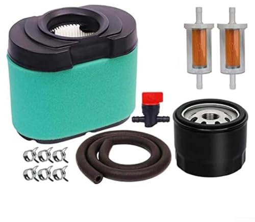 Filtro aria 792105 con kit filtro olio 492932 adatto per B&S 445677 40H777 44P777 44Q777 16-27 cavalli motore tosaerba, con tubo carburante filtro carburante valvola di chiusura