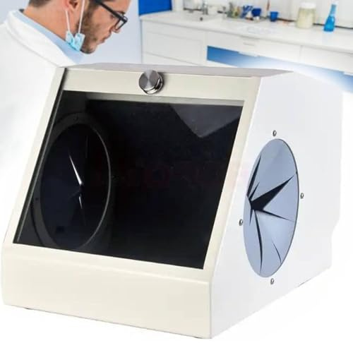 Collecteur De Poussière De Sableuse De Laboratoire,Boîte De Polissage Et De Meulage Dentaire, avec Éclairage LED et Dispositif de Filtre,pour Meulage/Gravure/Polissage
