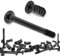 KEQAR 96 Piezas Tornillos para Caja de PC, Cabeza Plana, Tornillos para Ventilador de PC, Acero al Carbono, Tornillos Autorroscantes para Ventiladores de Caja y Placa Base (Negro)