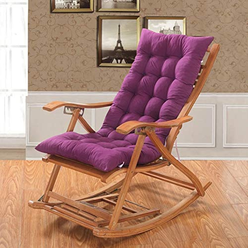 Klappbarer Schaukelstuhl – Outdoor-Sonnenliege für Terrasse, Garten und Innensofa – bequeme Liegematte in Lila, 48 x 155 cm