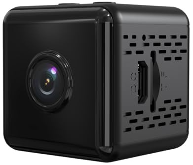 Caméra IP 1080p Noir Abs Angle 150° pour Bureau et Maison | Stockage Jusqu’à 128 Go, Batterie 1000 Mah, 6 Lampes Infrarouges 940 Nm, Capteur Cmos 1/4 Pouces