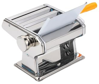 Zerodis Altri Elettrodomestici da Macchina per Pasta a Manovella in Acciaio Inossidabile con 6 Presse Multifunzione a Taglio Rapido a Spessore Regolabile per Ramen Lasagne Spaghetti Manuale