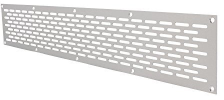 MS Beschläge® Aluminium Lochblech Lüftungsgitter Lüftung Breite 80mm Lochung 20mm x 3mm Silber eloxiert (500mm)
