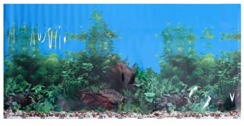 Balacoo Aquarium Sticker 3D Double Sided Sea World Scenery Background Picture Fish Tank Sticker Wall Sticker Underwater Backdrop Decor for Aquarium Fish Tank
