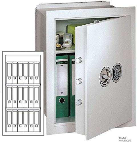 Müller Safe VCO 12 Wandtresor, Doppelbartschloss mit 2 Schlüsseln, Grad 1 nach EN 1143-1, H122xB60xT39 cm, 170 kg