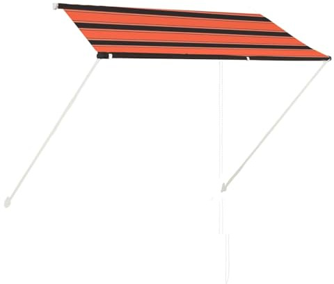 vidaXL Einziehbare Markise 250×150 cm Orange und Braun