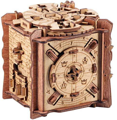 iDventure Cluebox - Das Geheimnis von Camelot - Escape Room Spiel - 3D Holzpuzzle - Sequenzielle Geldgeschenk Puzzlebox - IQ Puzzle - Rätselbox Geburtstagsgeschenk für Erwachsene - Gadget für männer