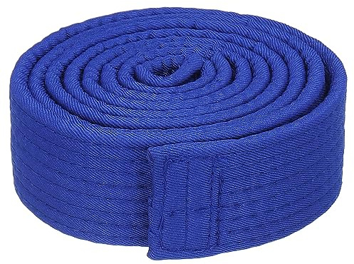 PATIKIL Taekwondo Farbe Rangliste Gürtel 1.5 x5.9Ft 1.8m Polyester Kampfsport Judo Karate Gürtel für Lehrpraxis Blau