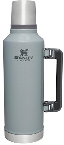 Stanley Classic Vacuum Insulated Wide Mouth Bottle - Hammertone Silver - BPA-Free 18/8 Stainless Steel Thermos for Cold & Hot Beverages - 2.5 QT