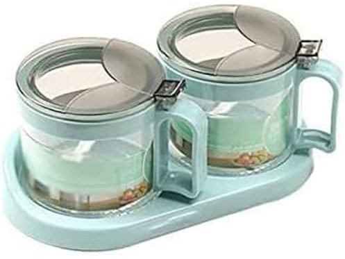 Azucarero Salero Botes Especias Juego De Tarros Para Condimentos, Botella De Especias, Tarros De Plástico Para Condimentos, Para Cocina Y Hogar Frascos Especiarias Tarros Especias ( Color : 2 Pieces )