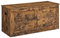 VASAGLE Storage Chest, Storage Bench, Blanket Box with 2 Safety Hinges, Shoe Storage Bench, Barn Style, 40 x 100 x 46.5 cm, for Hallway, Bedroom, Living Room, Rustic Brown LSB164K01