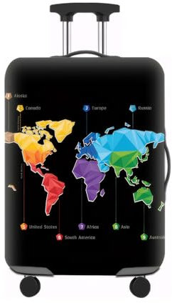 Pinsheng Elastisch Reise Kofferhülle Waschbar Kofferschutzhülle 18-32 Zoll Kofferschutzhülle Gepäck Cover Reisekoffer Hülle Schutzhülle mit Band für Koffer (M(22-24Inch)