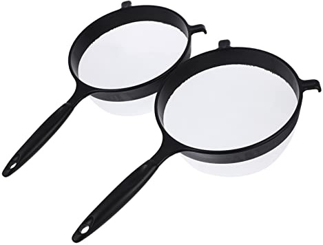 Alipis 2piezas Tamices De Harina Portátiles Para Hogar De Harina Para Hornear De Plástico Pp Herramienta De Para Cocina