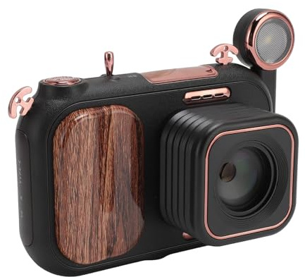 Cámara Digital Retro 5K, Cámara de Vídeo Vlogging de 96 MP con 4 Filtros de Belleza, Cámara de Viaje WiFi con Zoom Digital 50X con Tarjeta de 64 GB, Visión Nocturna a Todo Color