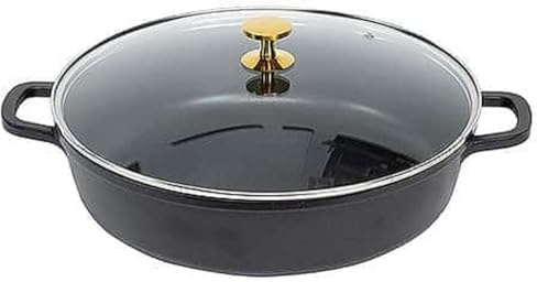 Contacto AluChef® - Casseruola per stufato, Ø 32 cm, nero e oro