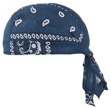 Bandana pour homme et femme - Chapeau de sport - Bonnet de pirate - Hip Hop - Bandeau en coton respirant - Bonnet de pirate - Bandeau hip hop - Casquette turban - Bandana, Bleu jeans, Taille unique