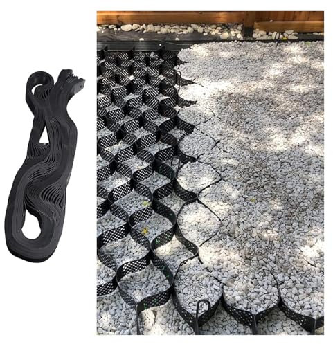 Réseau de mise à la terre Grille De Sol En Nid D'abeille, Grilles Géocellulaires Pliables De 10 Cm D'épaisseur, Géocellule HDPE Pour La Stabilisation Des Graviers Pour Les Allées En Pente Jardin(LxW 1