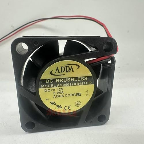 40mm PC Case Fan, Quiet Cooling Fan double ball bearing DC12V 0.24A 4CM 2-wire for Gaming PC/Computer Case