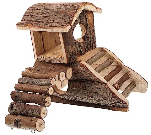 DRESSOOS Chinchilla Maison Accessoires Jouets Cage Château Hamster Petite Cabane Animaux Plateforme Hamster Nid Jouet Cabane Rat Maison Rat Petite Villa